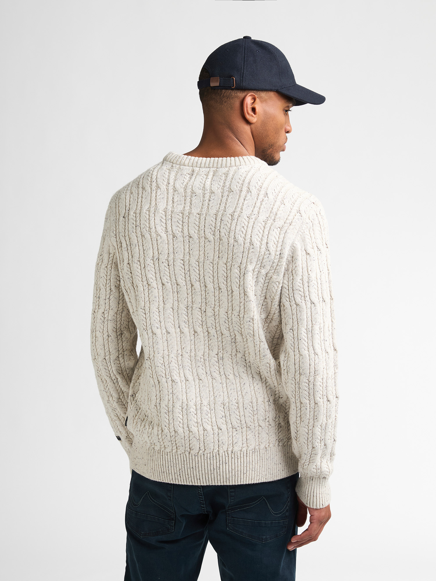 M-3060-KWR237 Men Knit Pullover (0009 Cream)