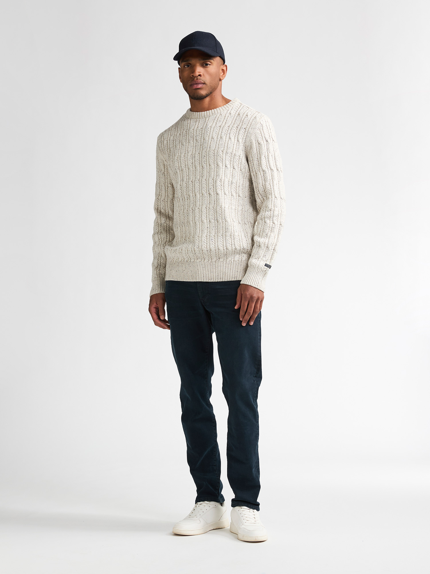 M-3060-KWR237 Men Knit Pullover (0009 Cream)