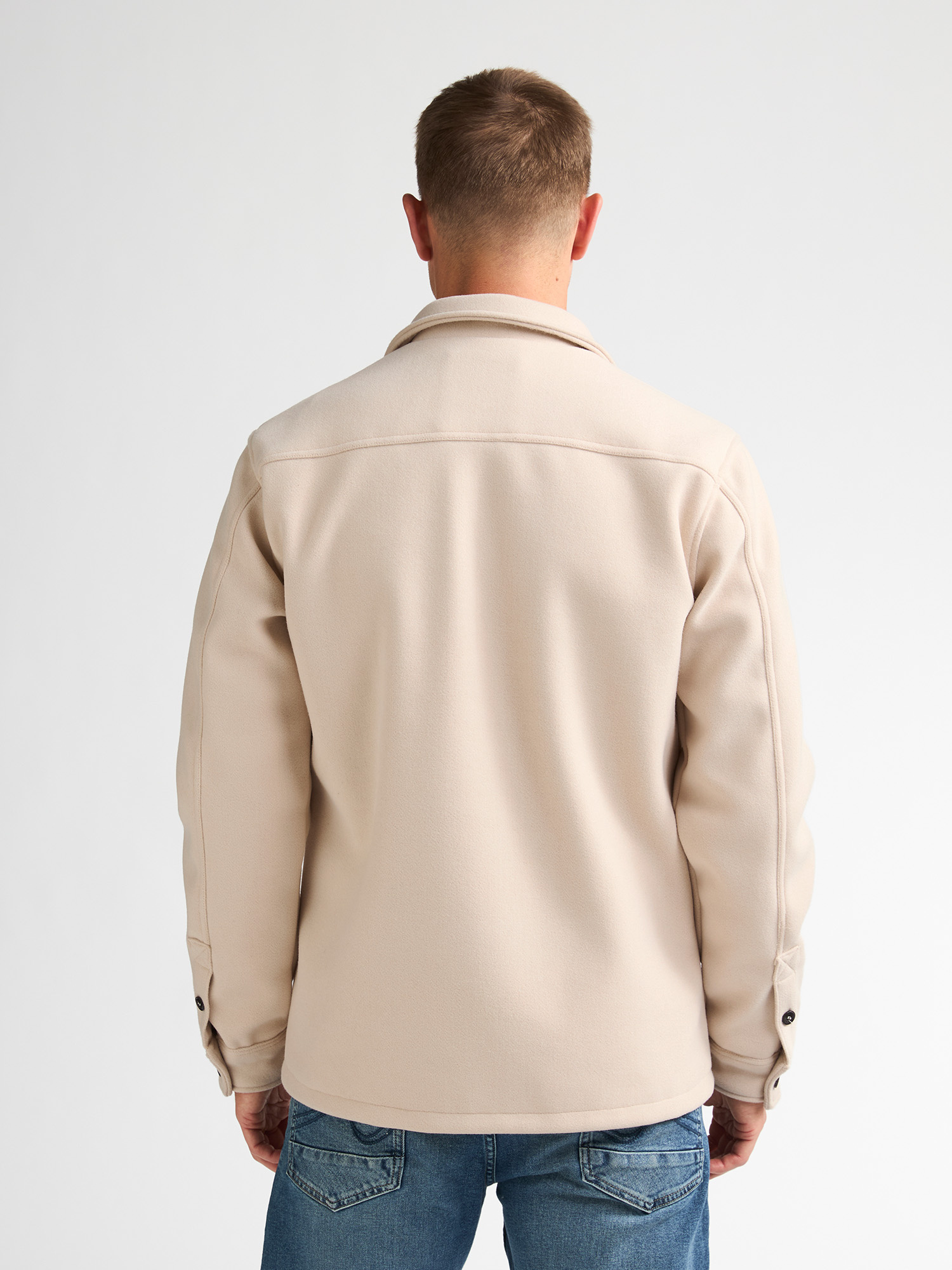 M-3060-SIL418 Men Overshirt (0113 Beige)