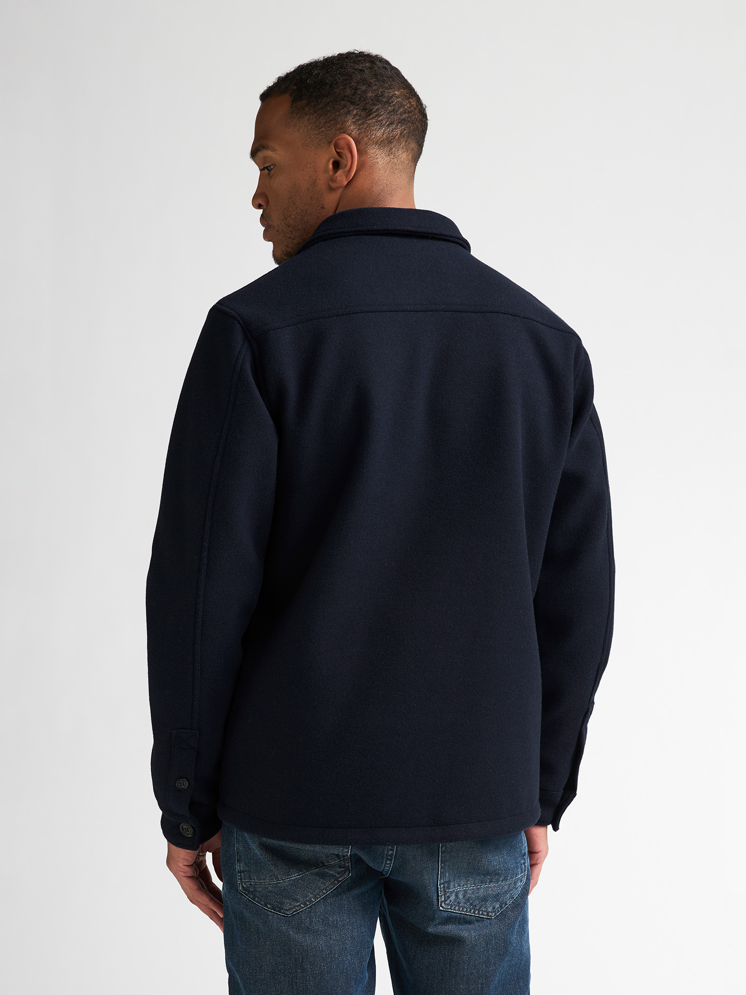 M-3060-SIL418 Men Overshirt (5092 Navy)