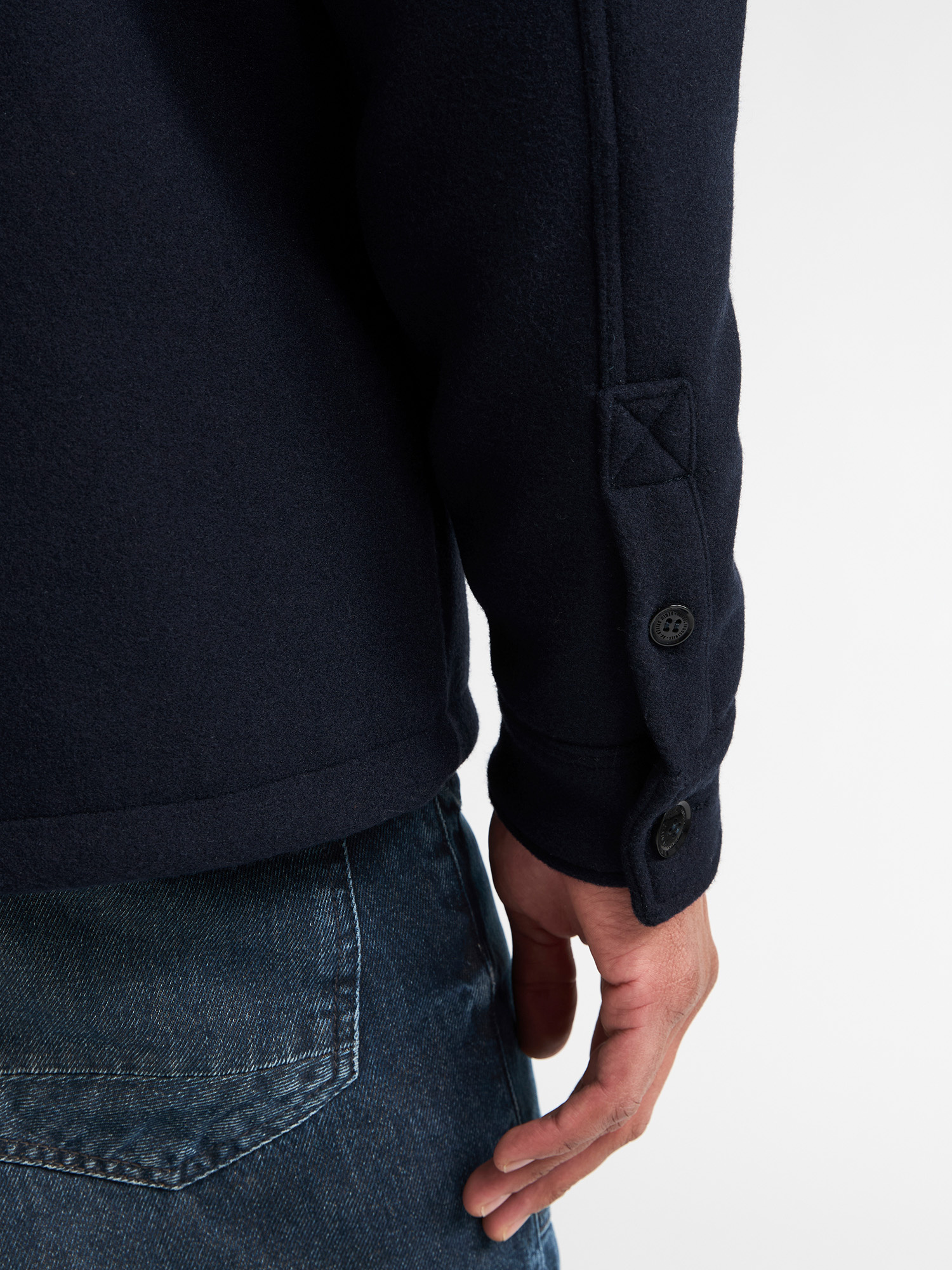 M-3060-SIL418 Men Overshirt (5092 Navy)