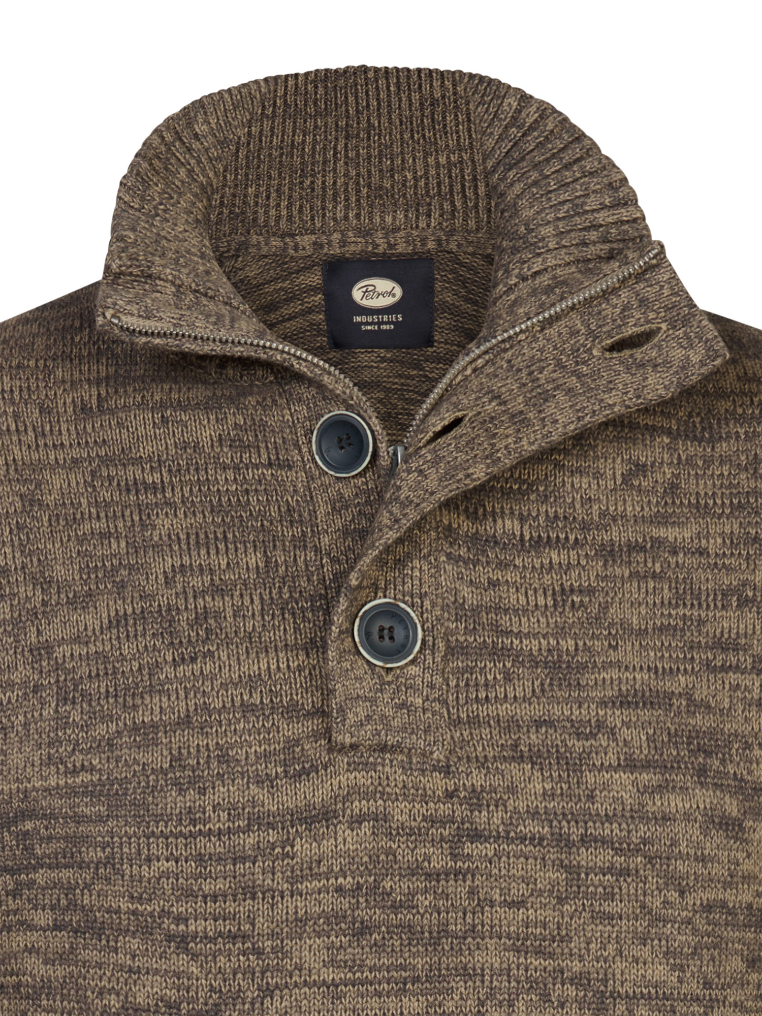 M-ROS-KWC206 Men Knit Neck Pullover (7140 Sand)