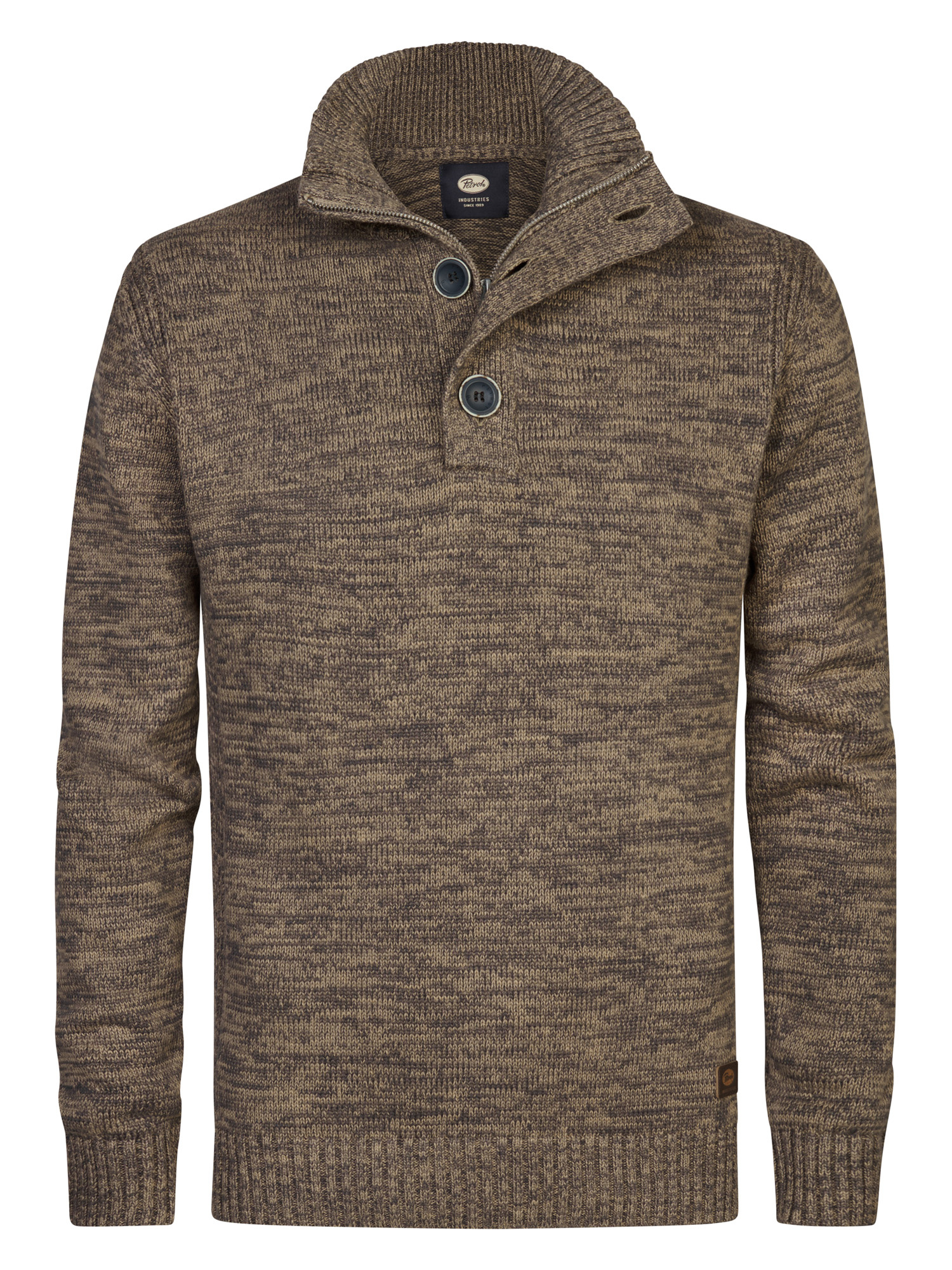 M-ROS-KWC206 Men Knit Neck Pullover (7140 Sand)