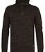 M-ROS-KWC206 Men Knit Neck Pullover (7156 Dark Brown)