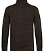 M-ROS-KWC206 Men Knit Neck Pullover (7156 Dark Brown)