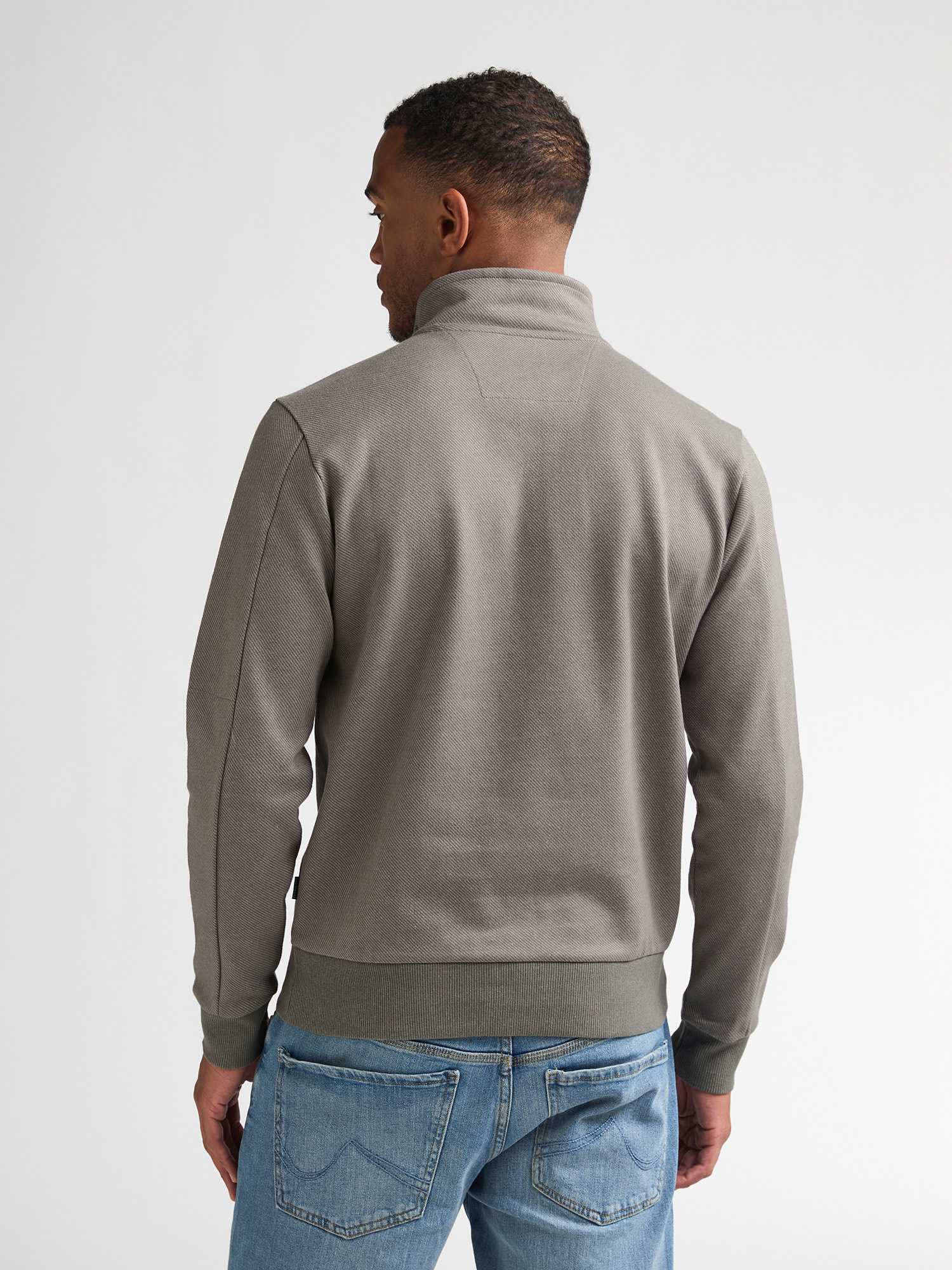M-3060-SWC324 Men Zip Sweater (6174 Light Green)