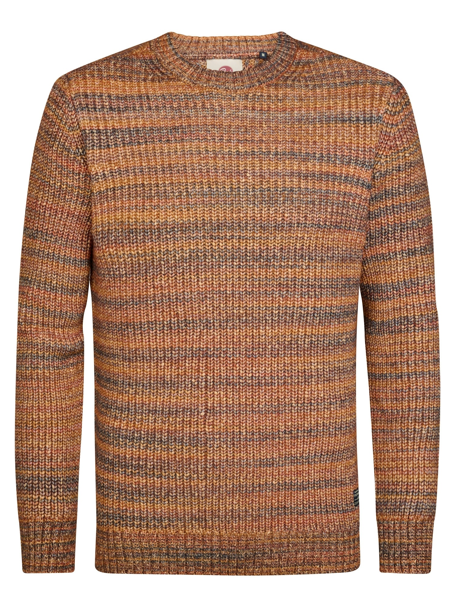 M-3060-KWR244 Men Knit Pullover (7156 Pumpkin Orange)