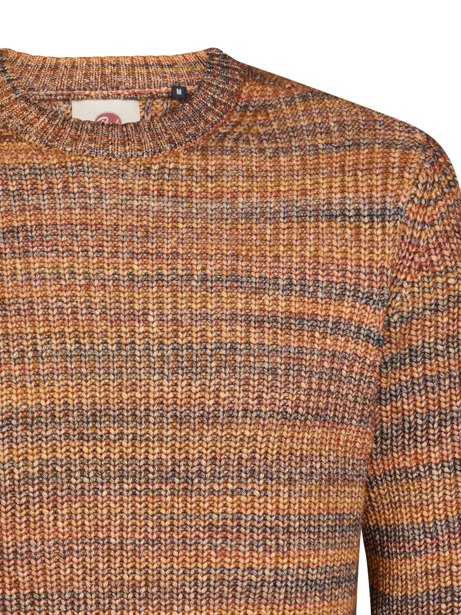 M-3060-KWR244 Men Knit Pullover (7156 Pumpkin Orange)