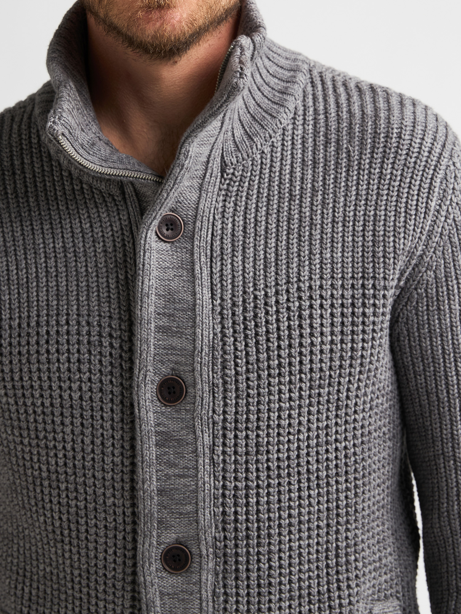 M-3060-KWC242 Men Knit Vest (9093 Grey)