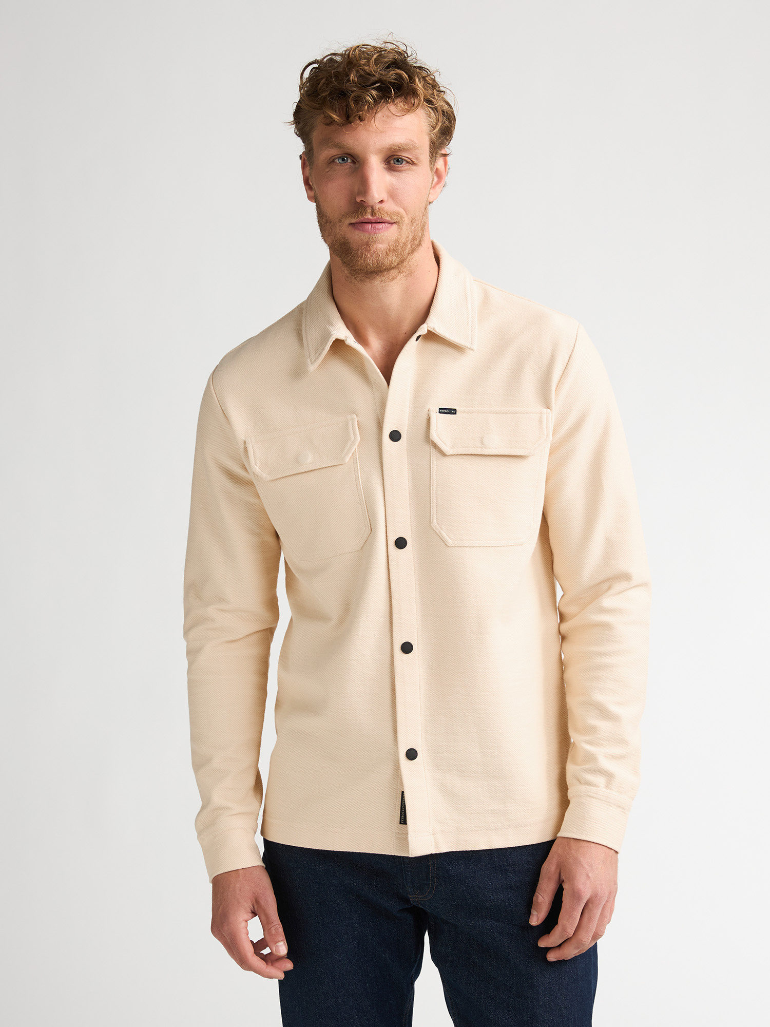 M-3060-SIL423 Men Overshirt (0113 Beige)