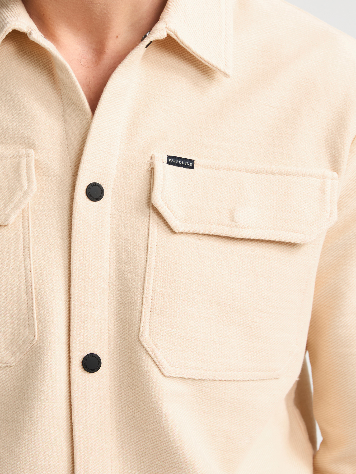 M-3060-SIL423 Men Overshirt (0113 Beige)