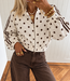 LISA Polka Dots Vest (White/Brown)