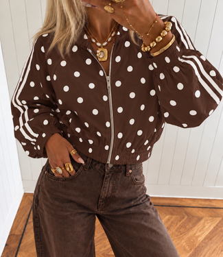 LISA Polka Dots Vest (Brown/White)