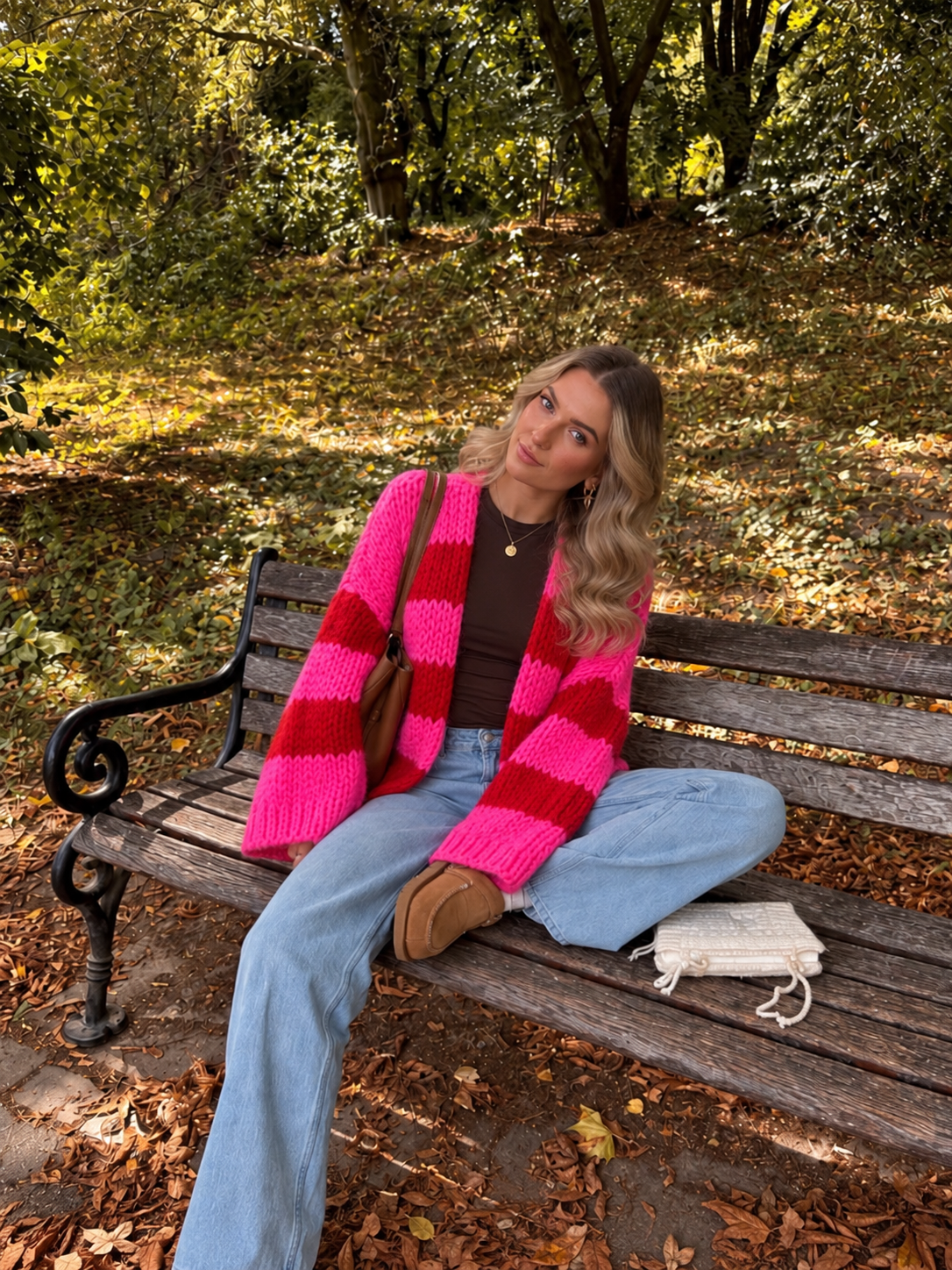 CORA Knit Vest (Neon Pink/Red)