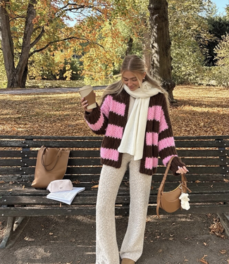 CORA Knit Vest (Pink/Brown)
