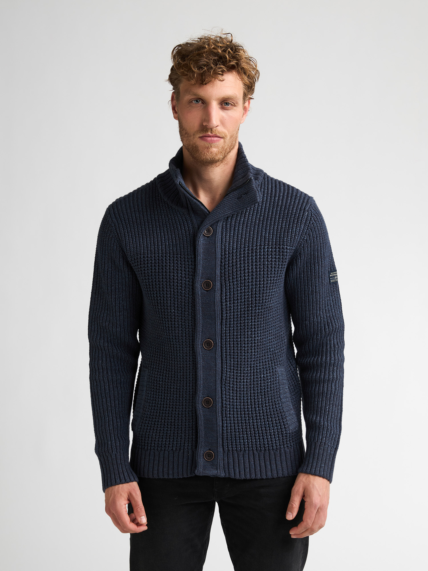 M-3060-KWC242 Men Knit Vest (5092 Navy)