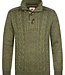 M-3060-KWC211 Men Knit Collar Pullover (6174 Green)