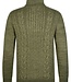 M-3060-KWC211 Men Knit Collar Pullover (6174 Green)