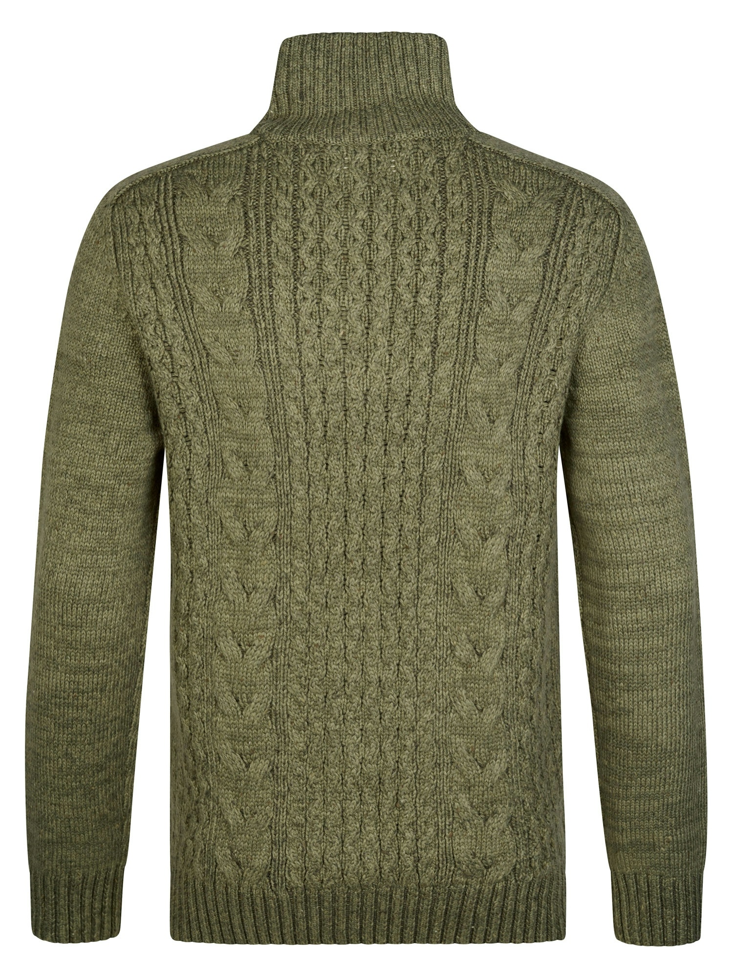 M-3060-KWC211 Men Knit Collar Pullover (6174 Green)