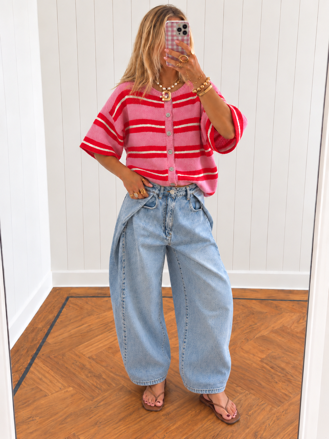 QUEEN HEARTS LAYLA Ballon Fit (Stone Bleach Denim)