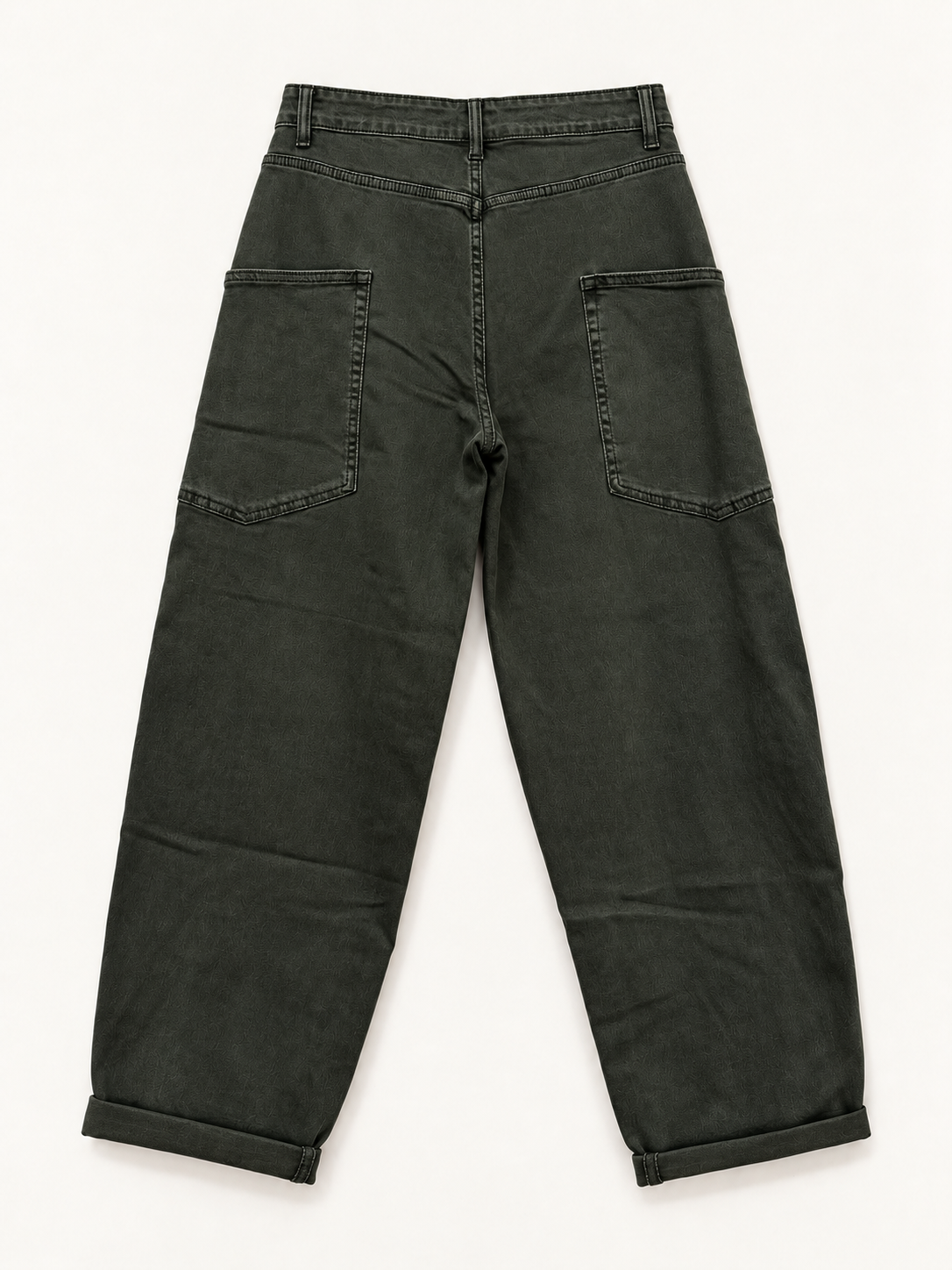AUDREY Cargo Ballon Fit Jeans (Green Denim)