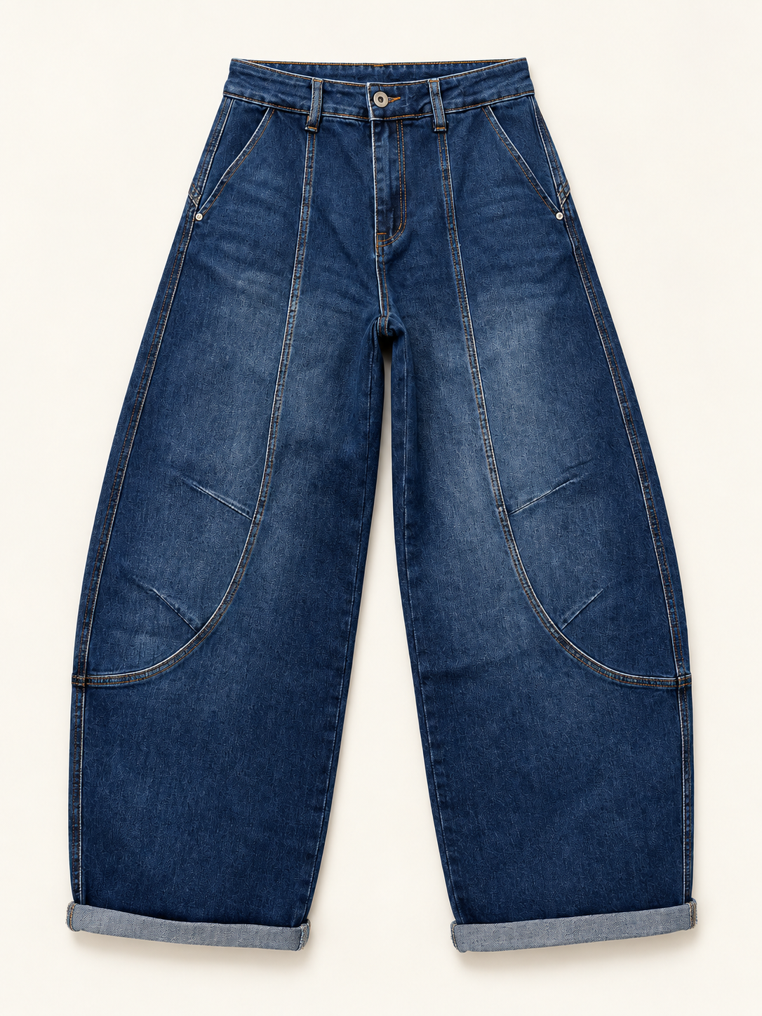 LARA  Ballon Fit Jeans (Dark Wash Denim)