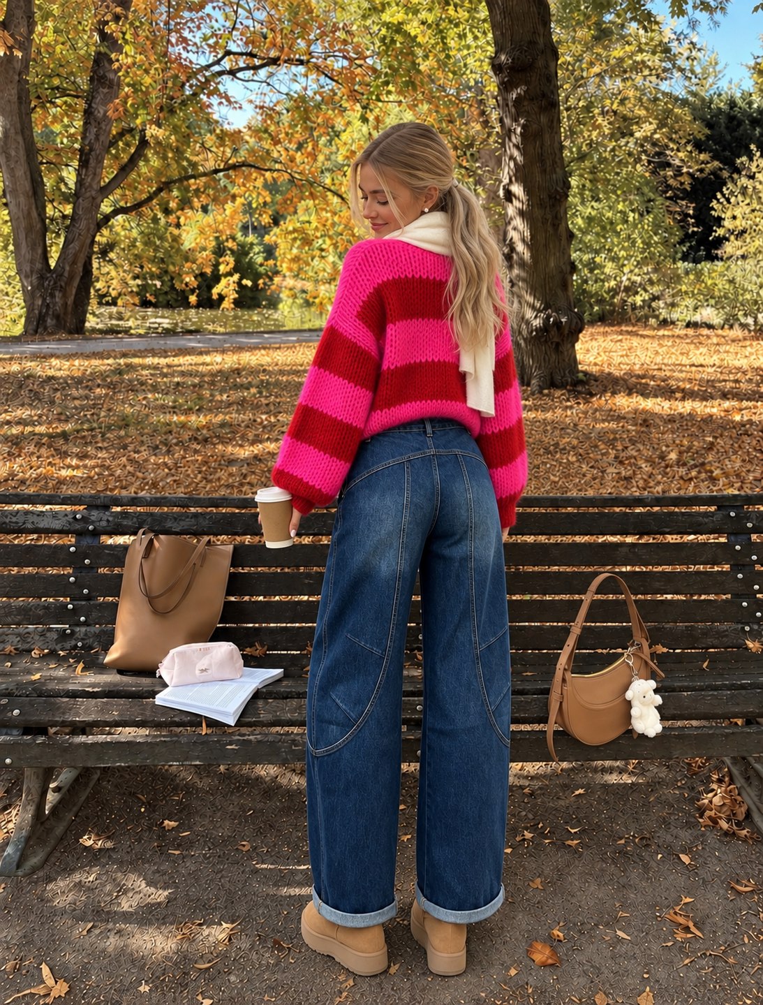 LARA  Ballon Fit Jeans (Dark Wash Denim)