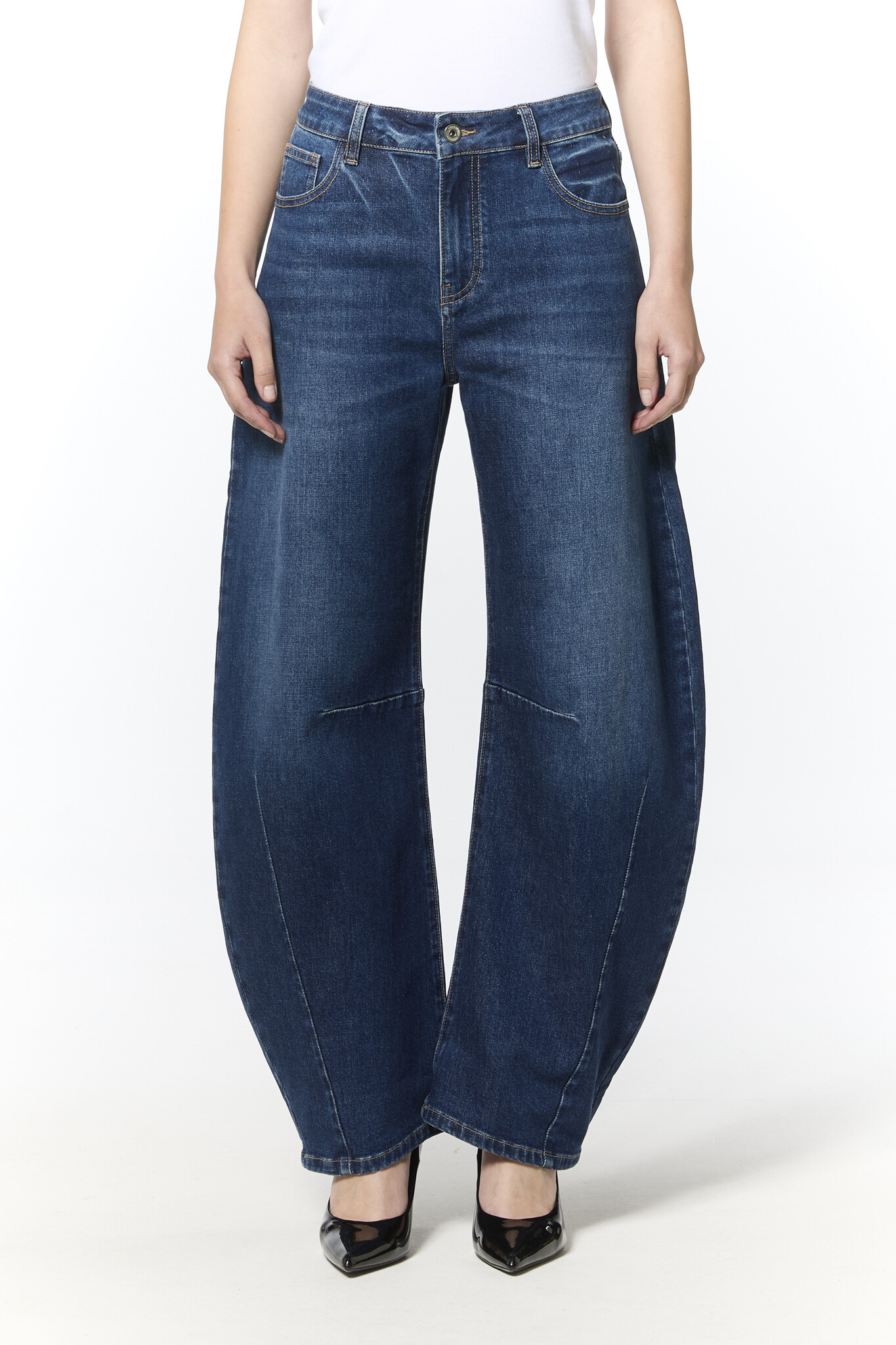 MINA Ballon Fit Jeans (Dark Used Denim)