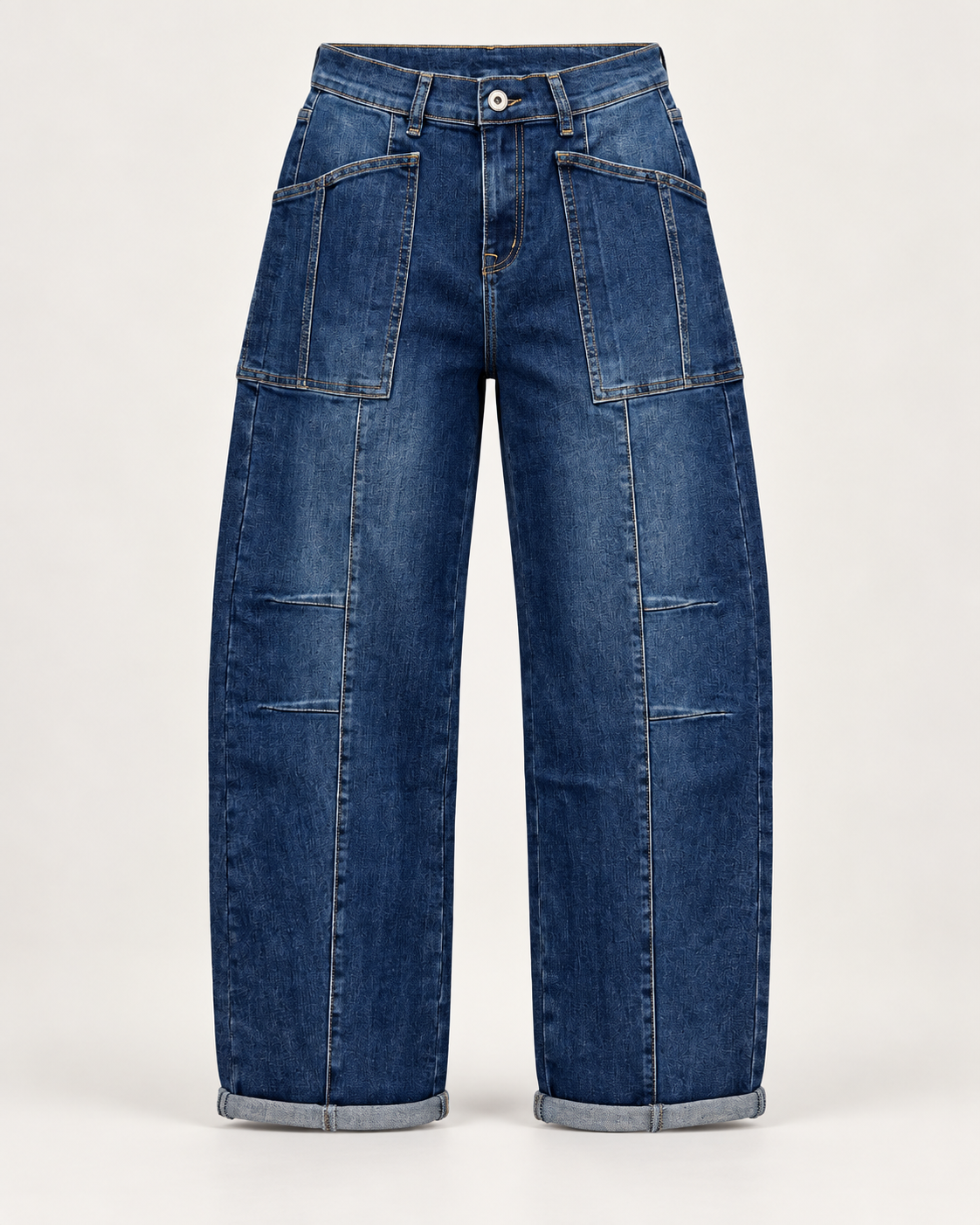 VIENNA Pocket Ballon Fit Jeans (Blue Denim)