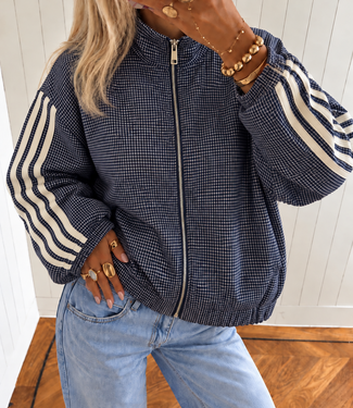 JULLIETE Check Jacket (Navy)