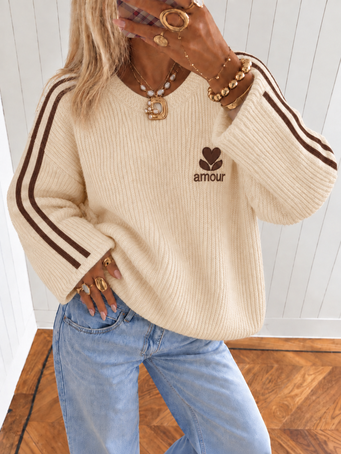 AMOUR Pullover (Beige)
