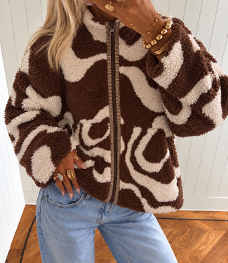 LIRA Teddy Jacket (Brown/Beige)