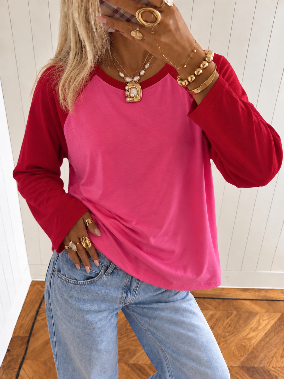 Charlie Longsleeve (Hot Pink/Red)