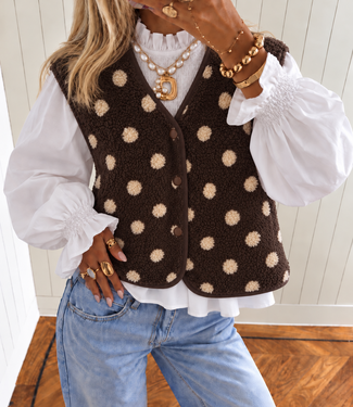TEDDY Polkadot Bodywarmer (Brown/Beige)