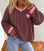 LOVE Stripes Sweater (Bordeaux/Pink