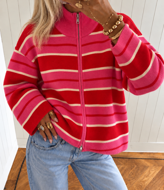 LUCY Stipes Vest (Pink/Red)
