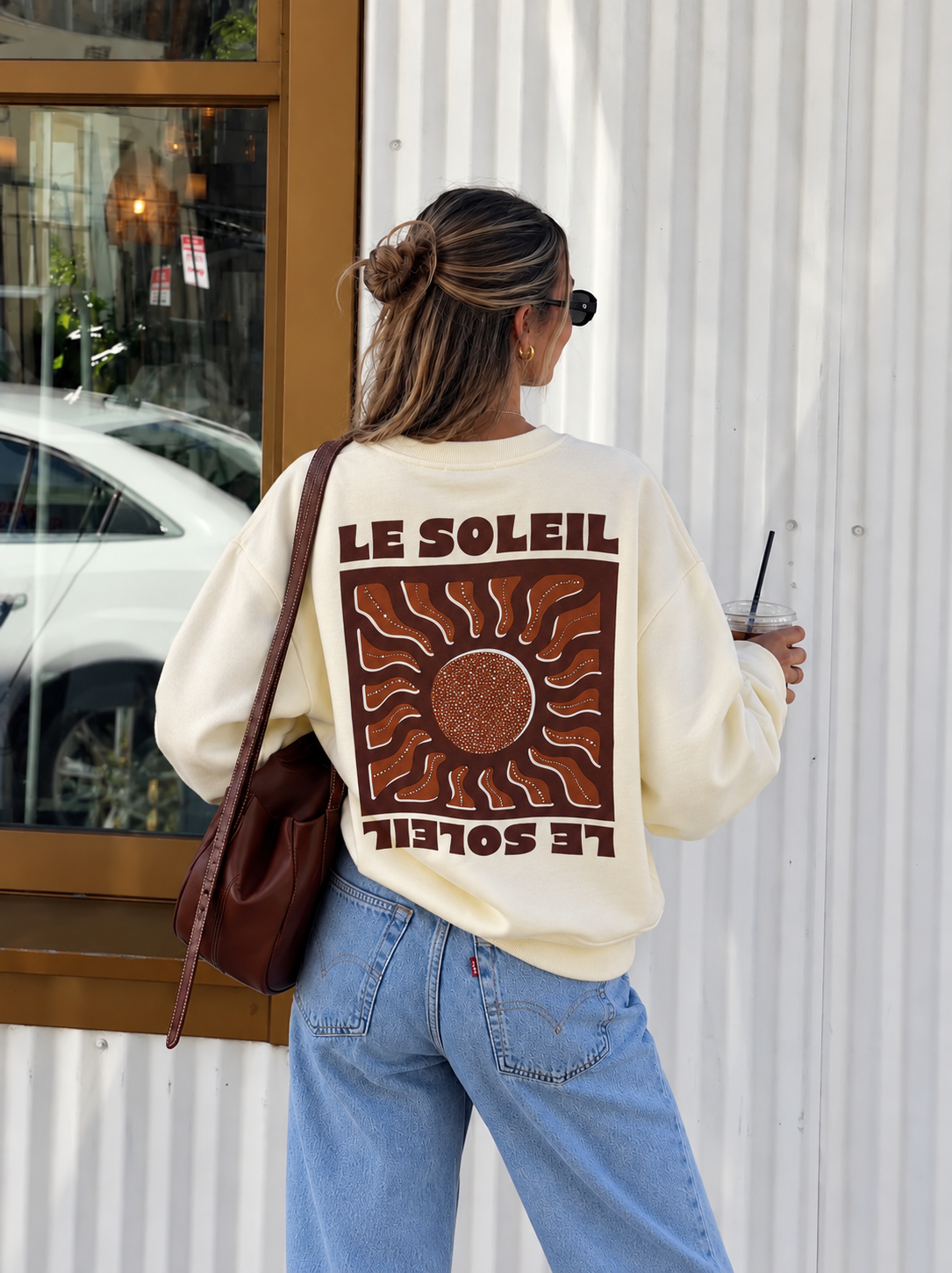 SOLEIL Sweater (Beige/Brown)