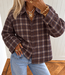 NEW YORK Check Blouse (Dark Brown)
