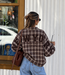 NEW YORK Check Blouse (Dark Brown)