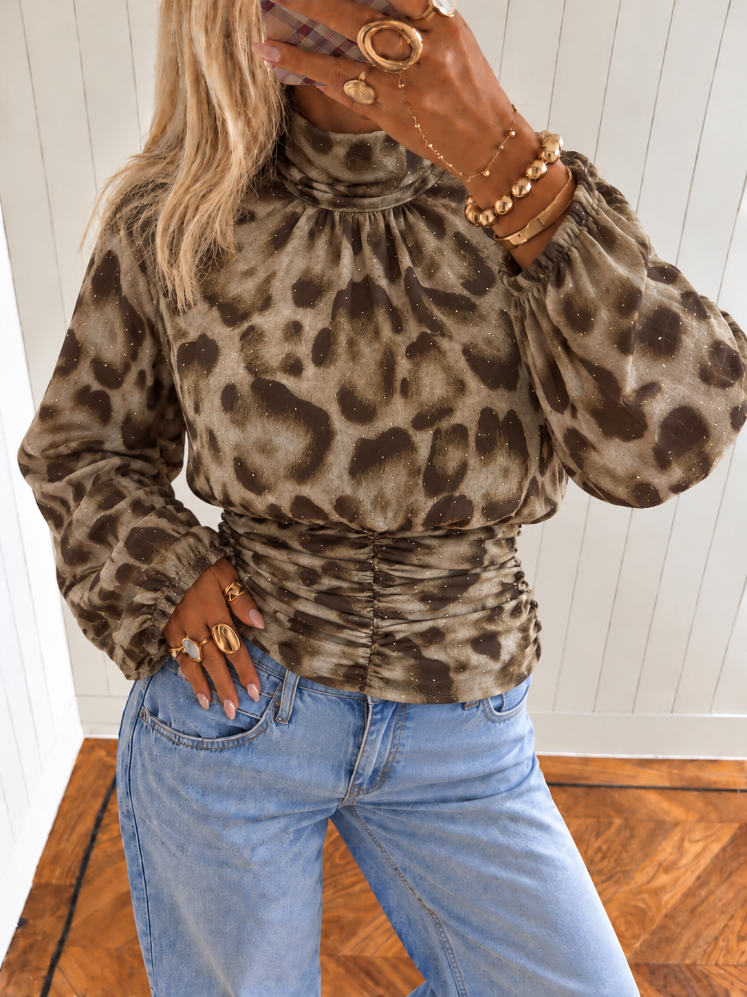 SOJA Glitter Top (Taupe)