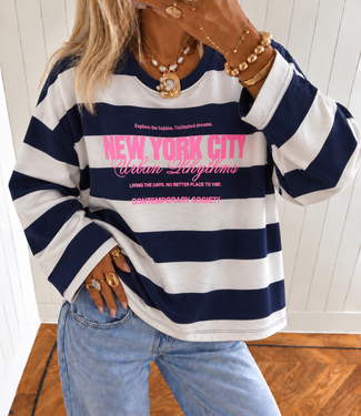 NEW YORK Stripes Sweater (Navy/Offwhite)