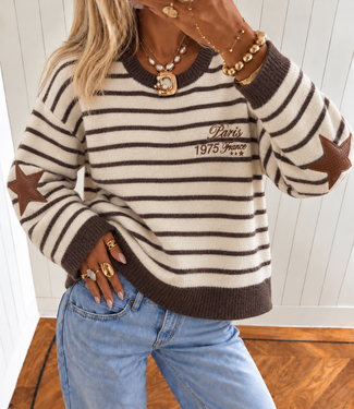 PARIS Stripes Pullover (Brown\Offwhite)