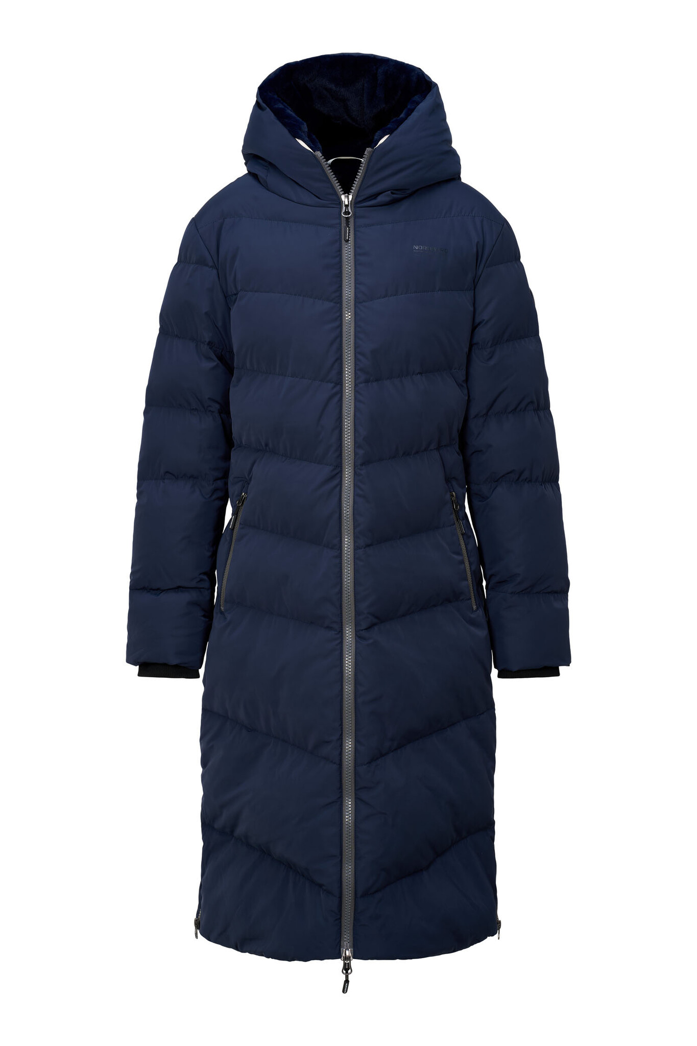HILARY Ladies Long Puffy Parka (Navy)