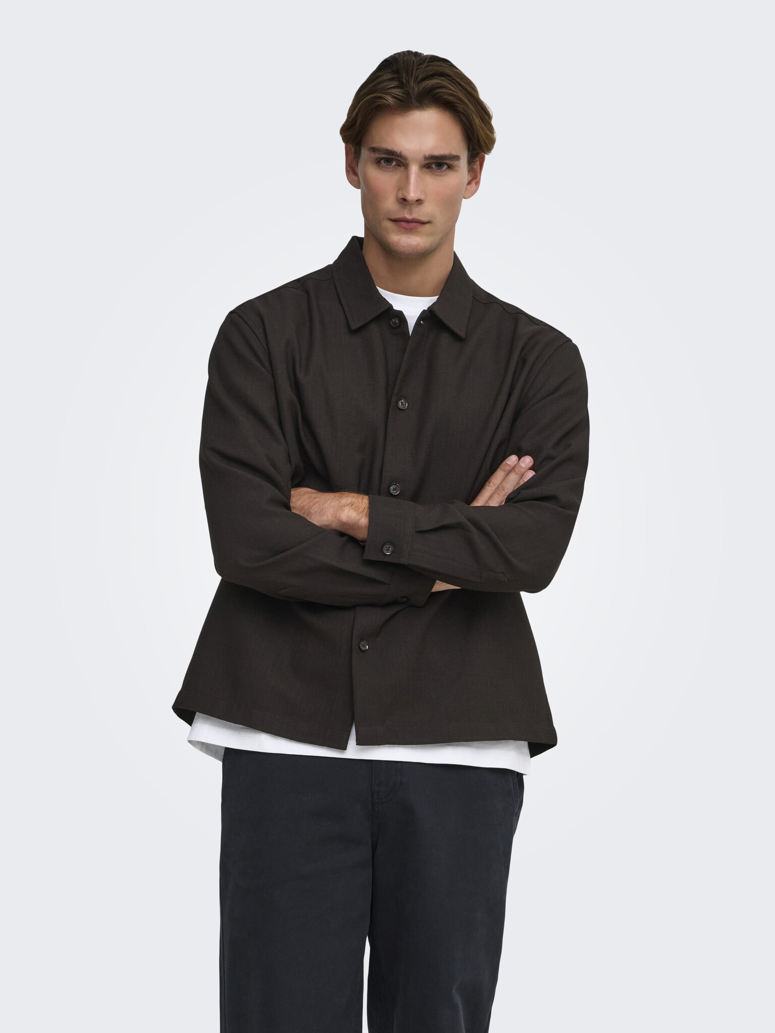 ONSHANSI ARIO LS SHIRT RLX (Coffee Bean)