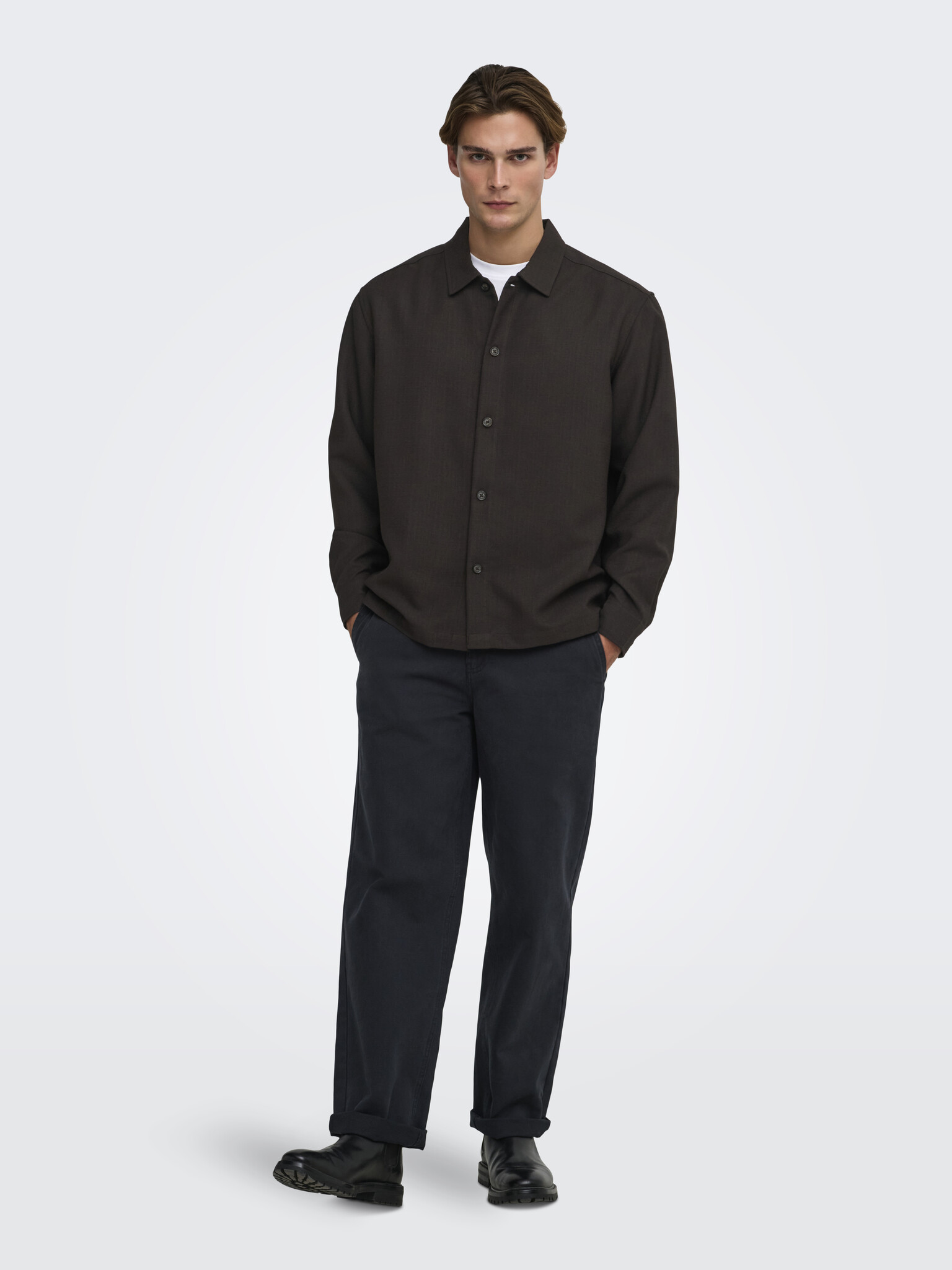 ONSHANSI ARIO LS SHIRT RLX (Coffee Bean)