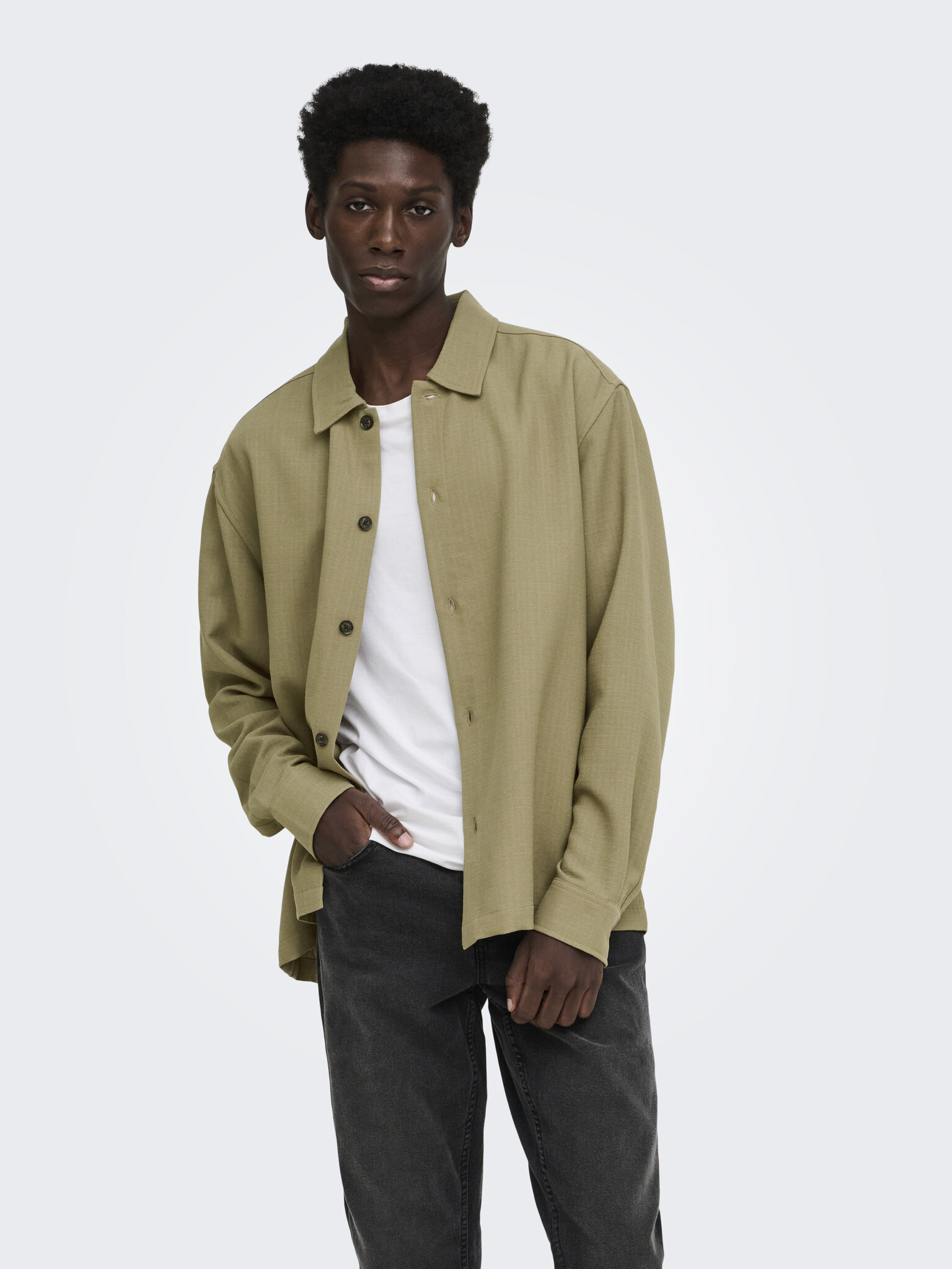 ONSHANSI ARIO LS SHIRT RLX (Petrified Oak)