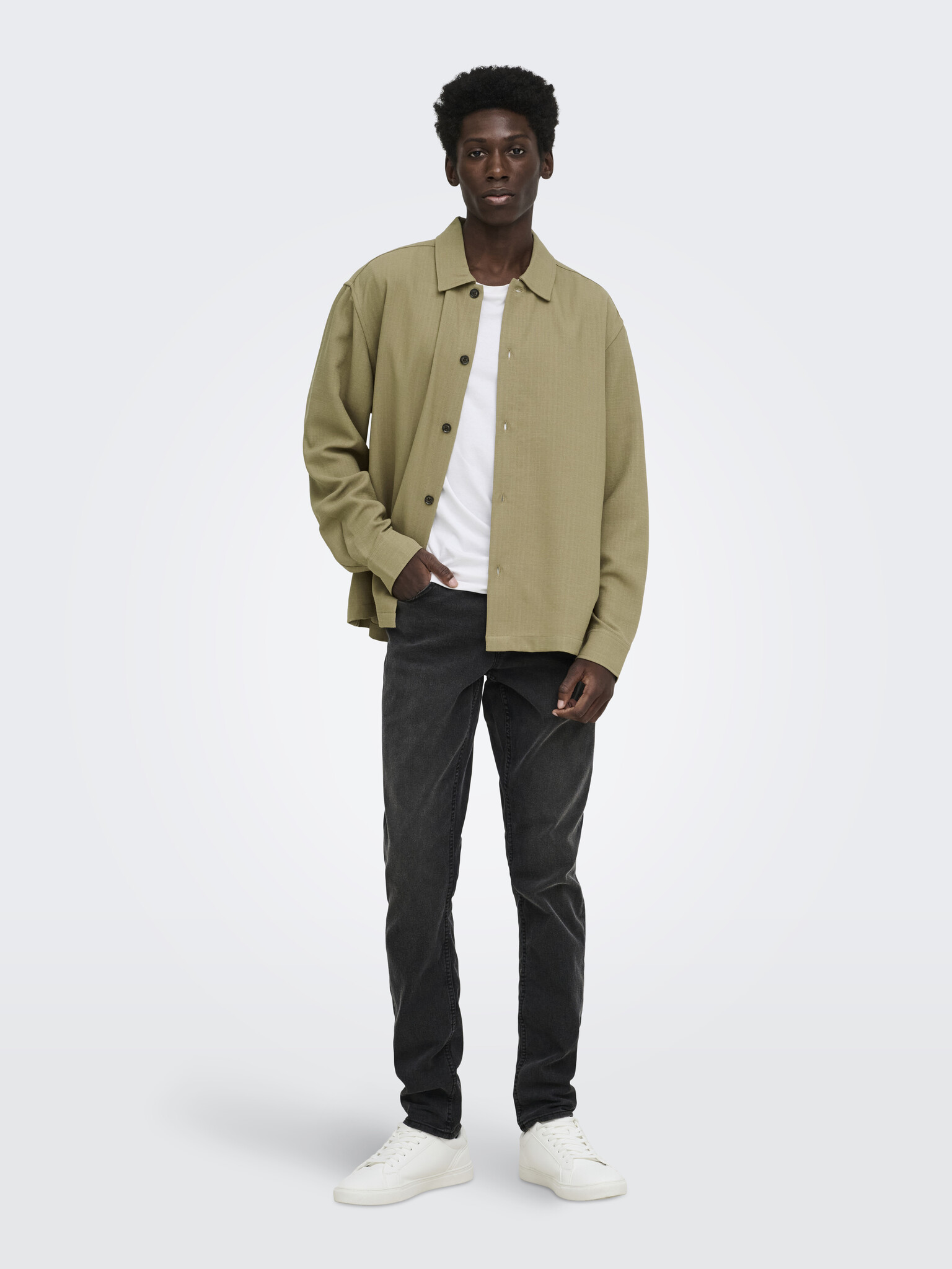 ONSHANSI ARIO LS SHIRT RLX (Petrified Oak)