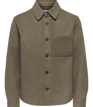 Only & Sons ONSMICAH TWILL OVERSHIRT FRML (chocolate brown melange)