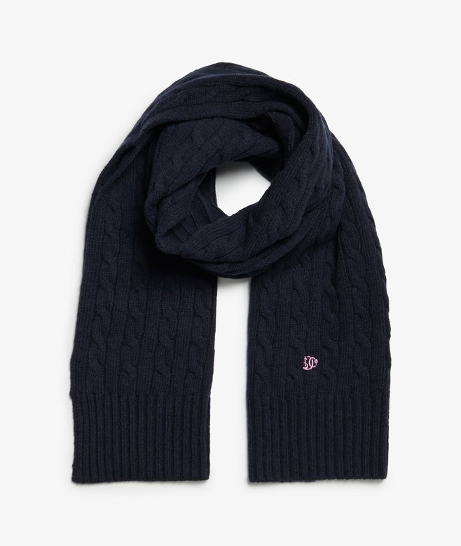 PREMIUM CABLE KN IT SCARF (ECLIPSE NAVY)