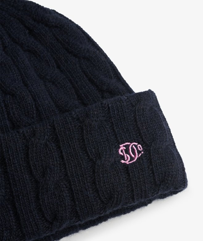 PREMIUM CABLE KNIT BEANIE HAT (ECLIPSE NAVY)